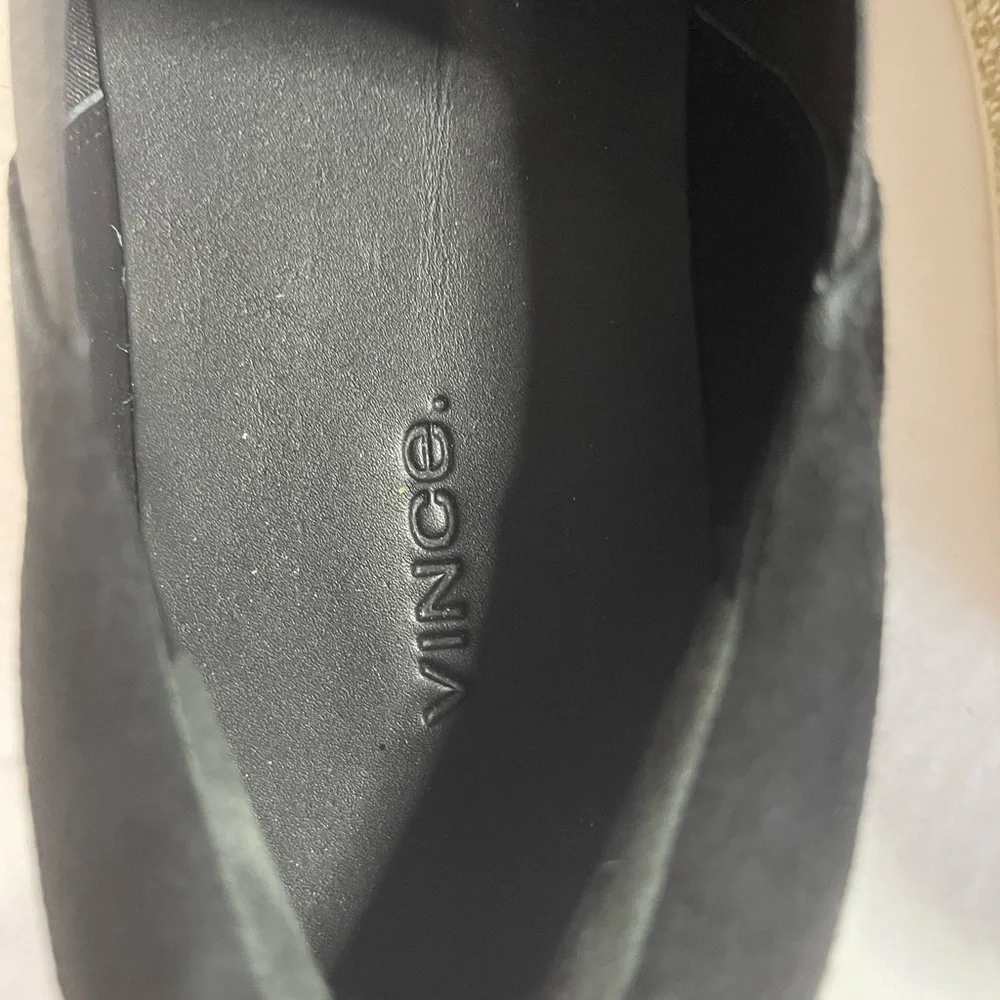 Vince‎ Wilden Espadrille Slip-on Platform Sneaker, black suede size 9.5 M
